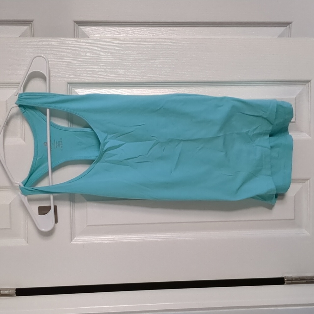 Blue activewear workout tank top